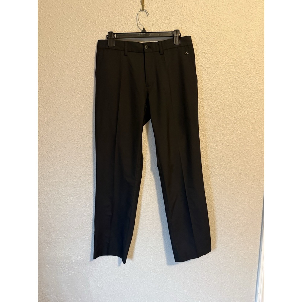J Lindeberg Pants Mens 30x32 Black Golf Dress Trousers Polyester Regular Fit